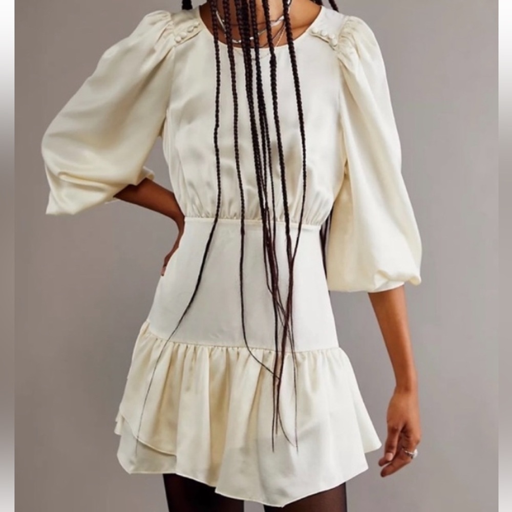 LoveShackFancy Teyana Silk Mini Dress
